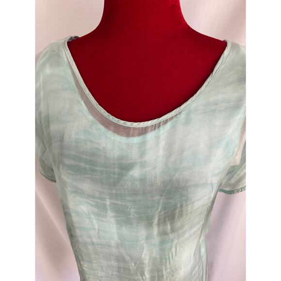 Aquavita short sleeve mint green all in 1 beachwear short sleeve tunic top large - Picture 6 of 13
